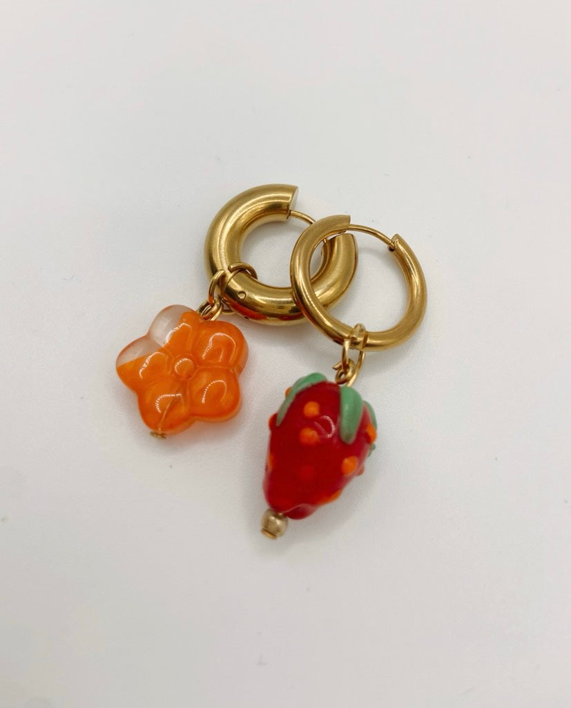 Mono boucle FRAISE POP bazar bidule