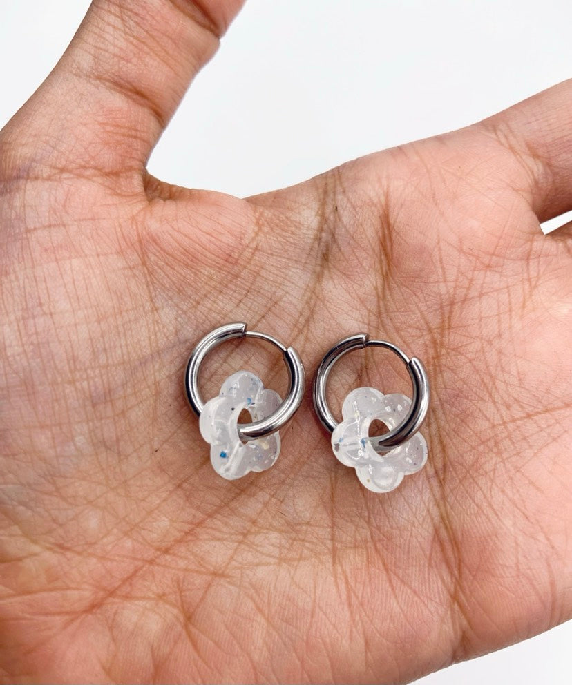 Paire boucles d'oreilles BRUME FLORALE bazar bidule