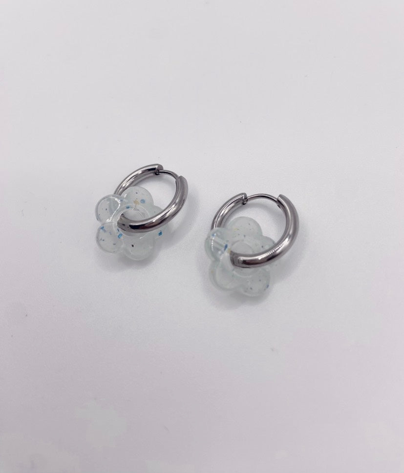 Paire boucles d'oreilles BRUME FLORALE bazar bidule